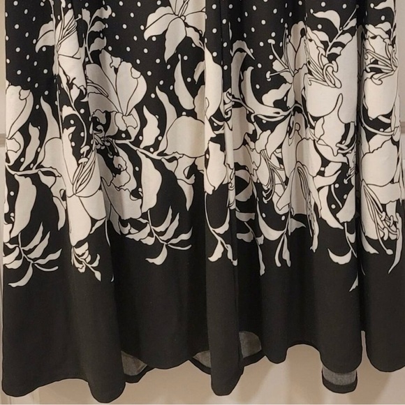 Bcbgmaxazria Black and White Mixed Print Dress Long Sleeves Size S - Picture 5 of 12